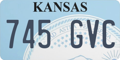KS license plate 745GVC
