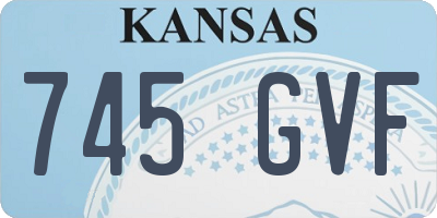 KS license plate 745GVF