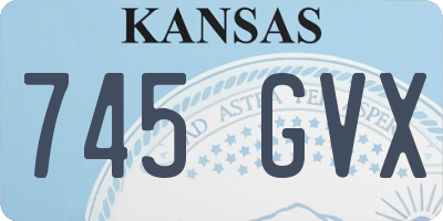 KS license plate 745GVX