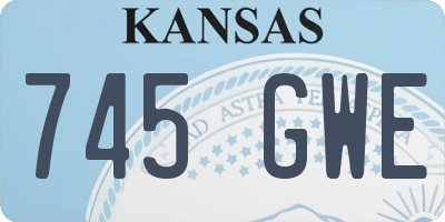 KS license plate 745GWE
