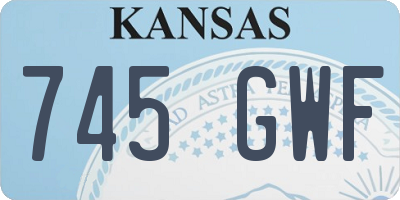 KS license plate 745GWF