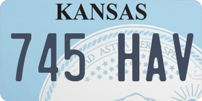 KS license plate 745HAV