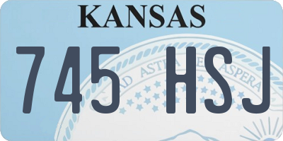 KS license plate 745HSJ