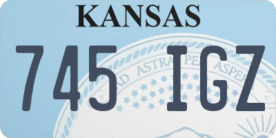 KS license plate 745IGZ