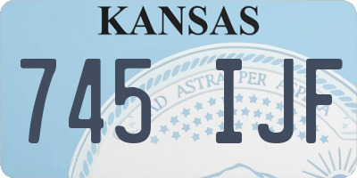 KS license plate 745IJF