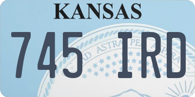KS license plate 745IRD