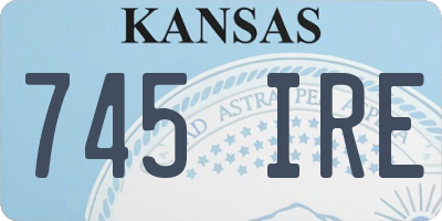 KS license plate 745IRE