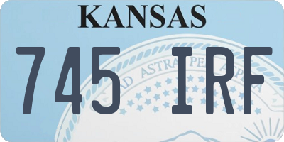 KS license plate 745IRF