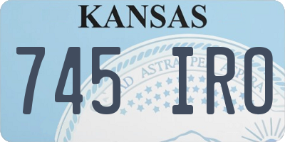 KS license plate 745IRO