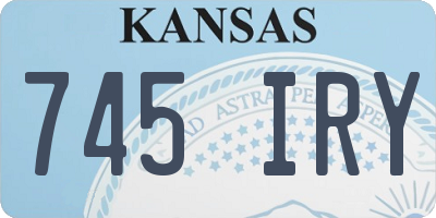 KS license plate 745IRY