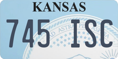 KS license plate 745ISC
