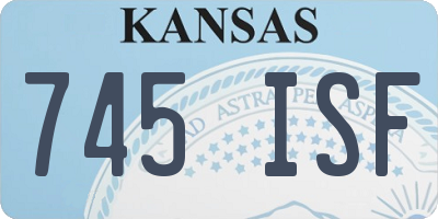 KS license plate 745ISF