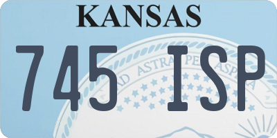 KS license plate 745ISP