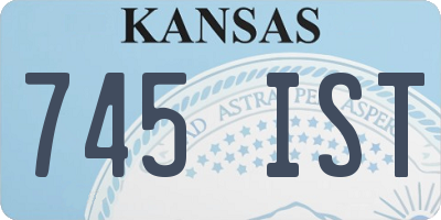 KS license plate 745IST