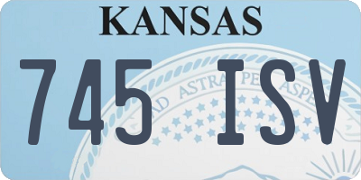 KS license plate 745ISV