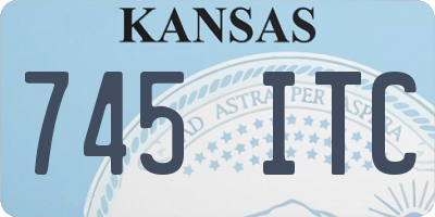KS license plate 745ITC