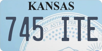 KS license plate 745ITE