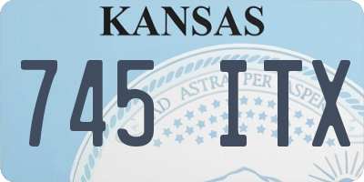 KS license plate 745ITX