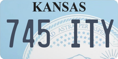 KS license plate 745ITY