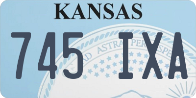 KS license plate 745IXA