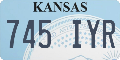 KS license plate 745IYR