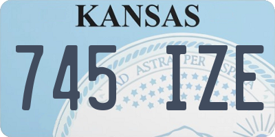 KS license plate 745IZE