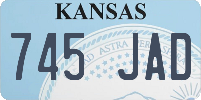 KS license plate 745JAD