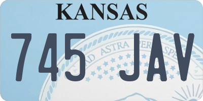 KS license plate 745JAV