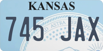 KS license plate 745JAX