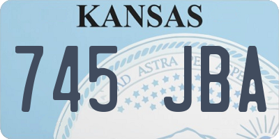 KS license plate 745JBA