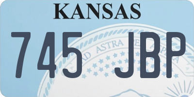 KS license plate 745JBP