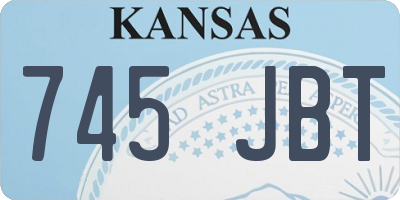 KS license plate 745JBT