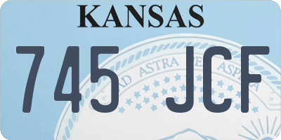 KS license plate 745JCF