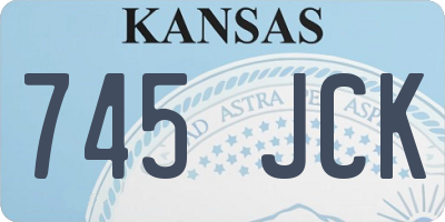 KS license plate 745JCK