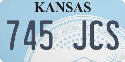 KS license plate 745JCS