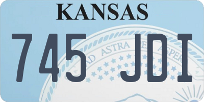 KS license plate 745JDI