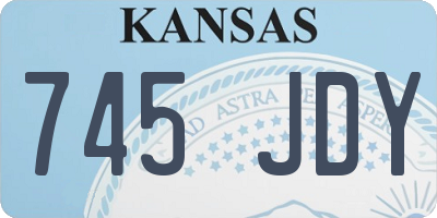 KS license plate 745JDY