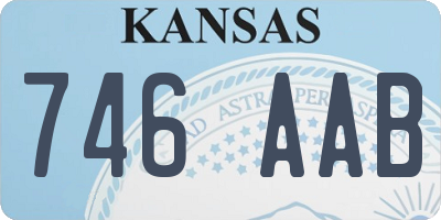 KS license plate 746AAB