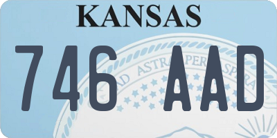 KS license plate 746AAD