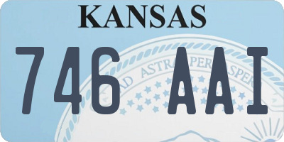 KS license plate 746AAI