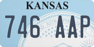 KS license plate 746AAP