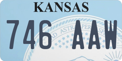 KS license plate 746AAW