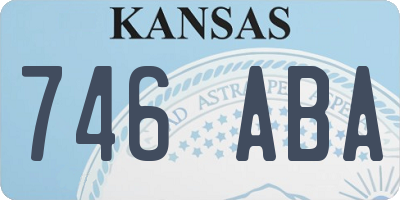 KS license plate 746ABA