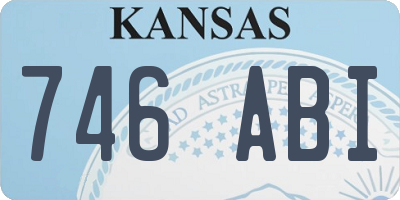 KS license plate 746ABI