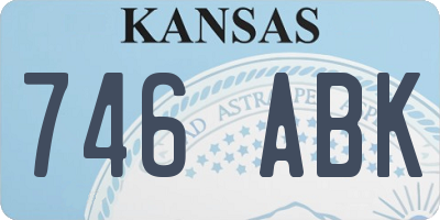 KS license plate 746ABK