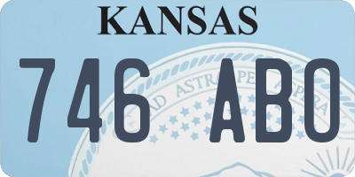 KS license plate 746ABO