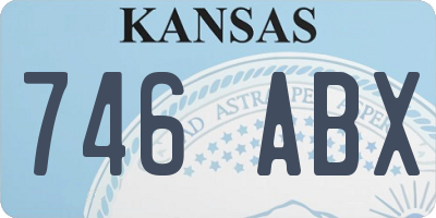 KS license plate 746ABX