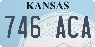 KS license plate 746ACA