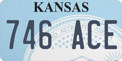 KS license plate 746ACE