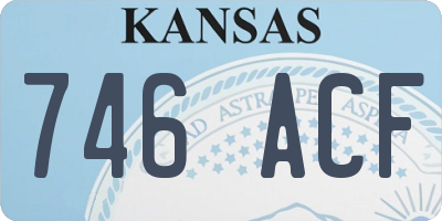 KS license plate 746ACF
